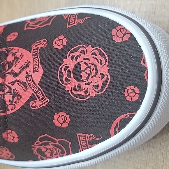 Vans  Black and Pink Patterned Sneakers - Picture 9 of 11